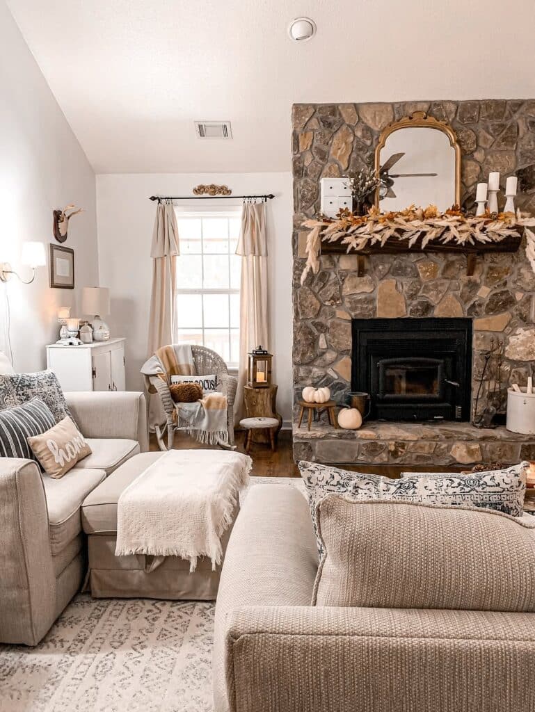 Farmhouse Stone Hearth