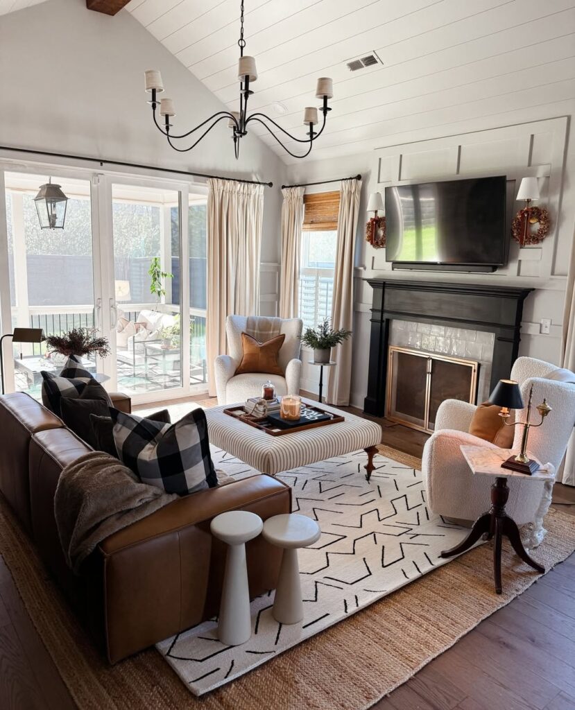Warm Farmhouse Shiplap Room