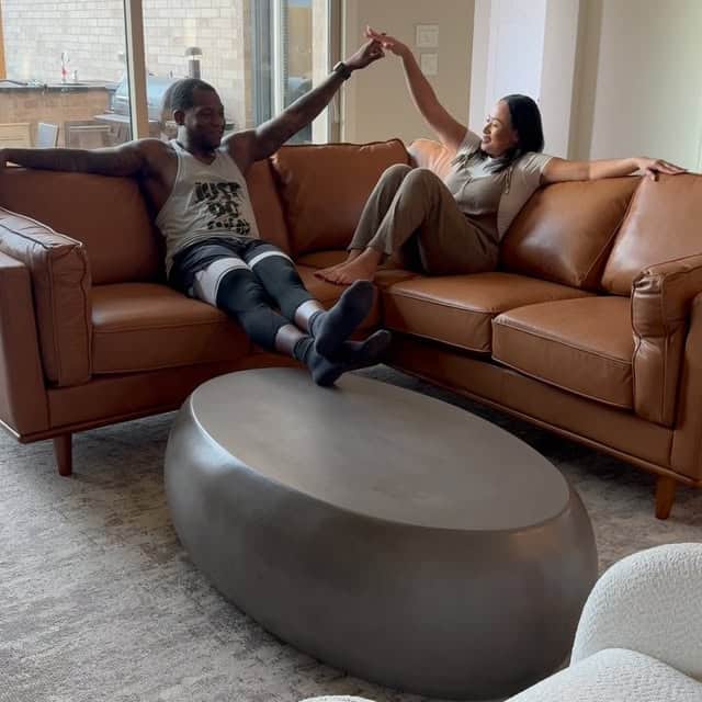 Caramel Sofa for a Relaxed Setting
