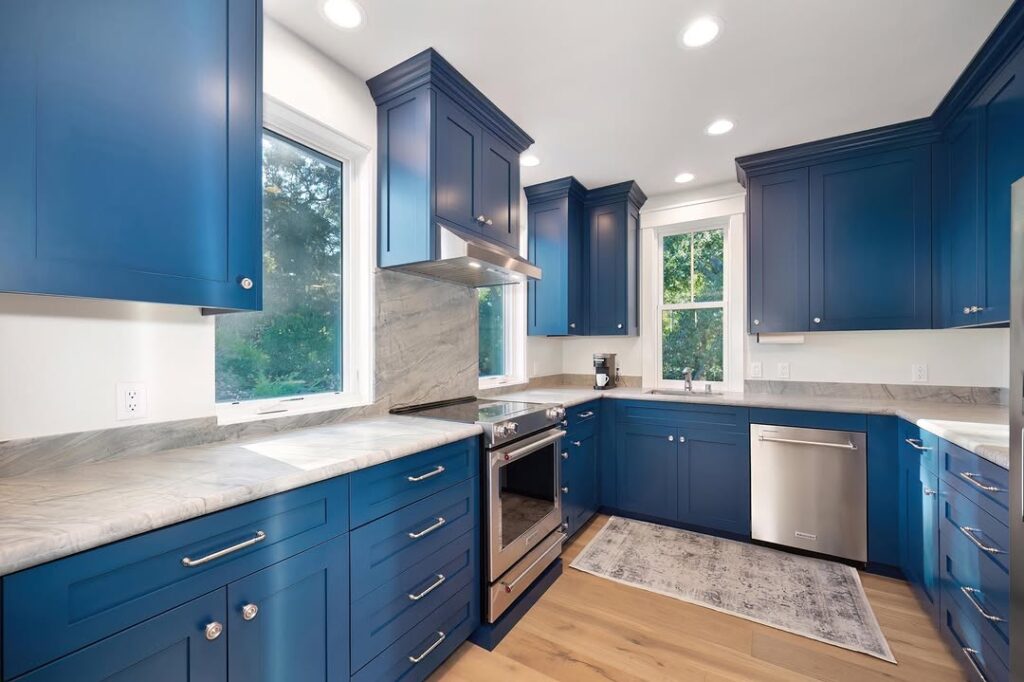 Cerulean Kitchen Textured Finishes