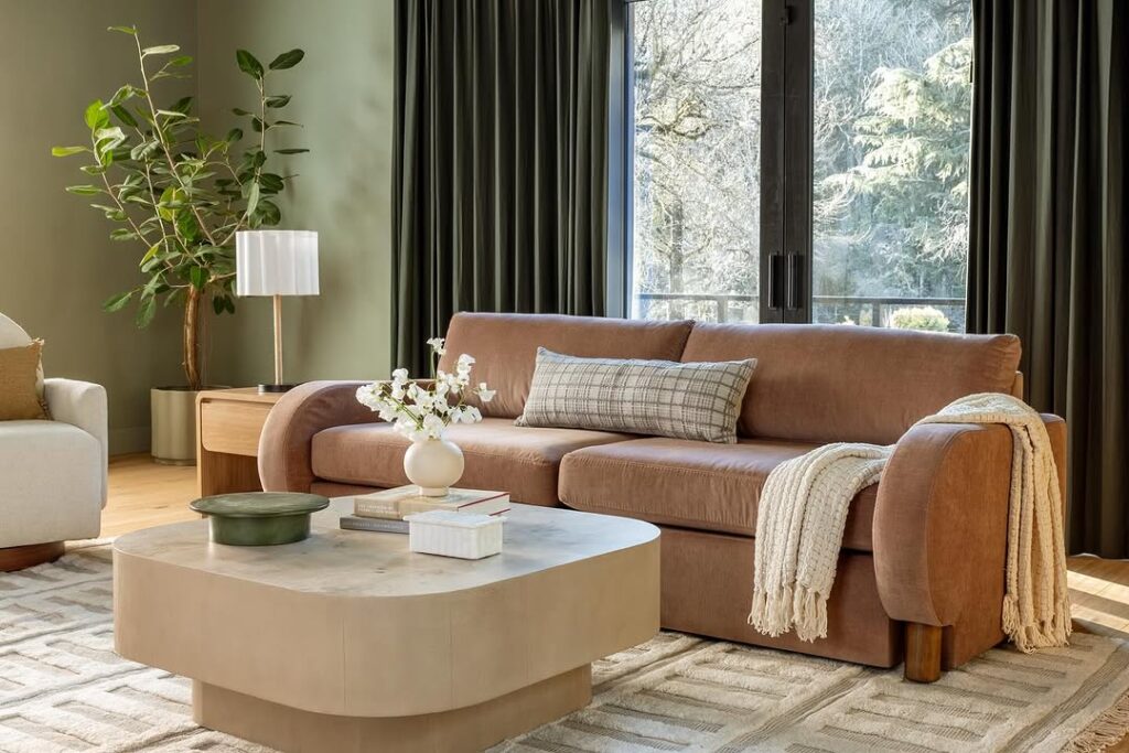 Soft Caramel Sofa Interior