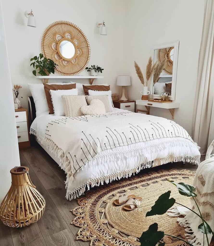 Sunburst Mirror with Jute Layers