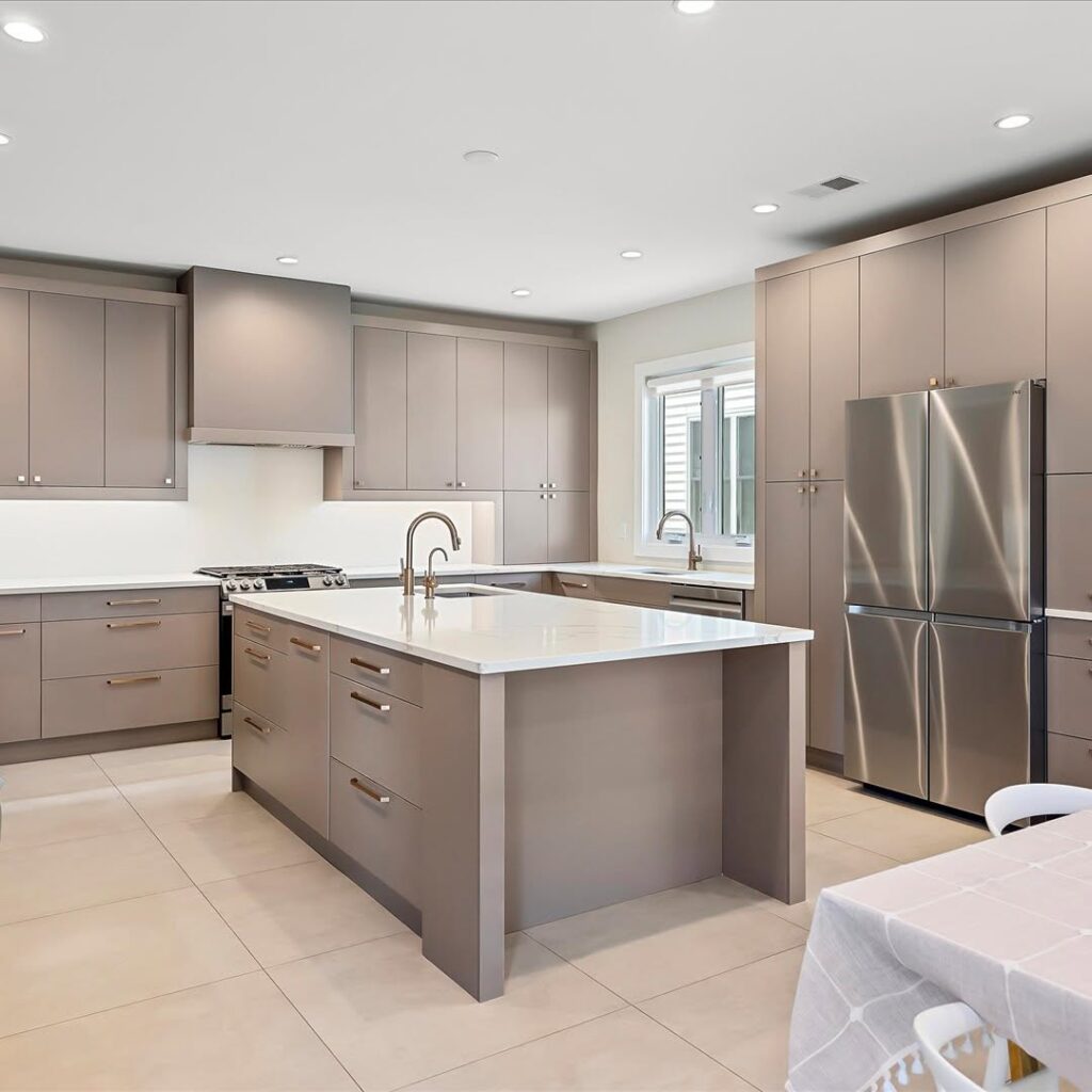Taupe Kitchen Cabinets