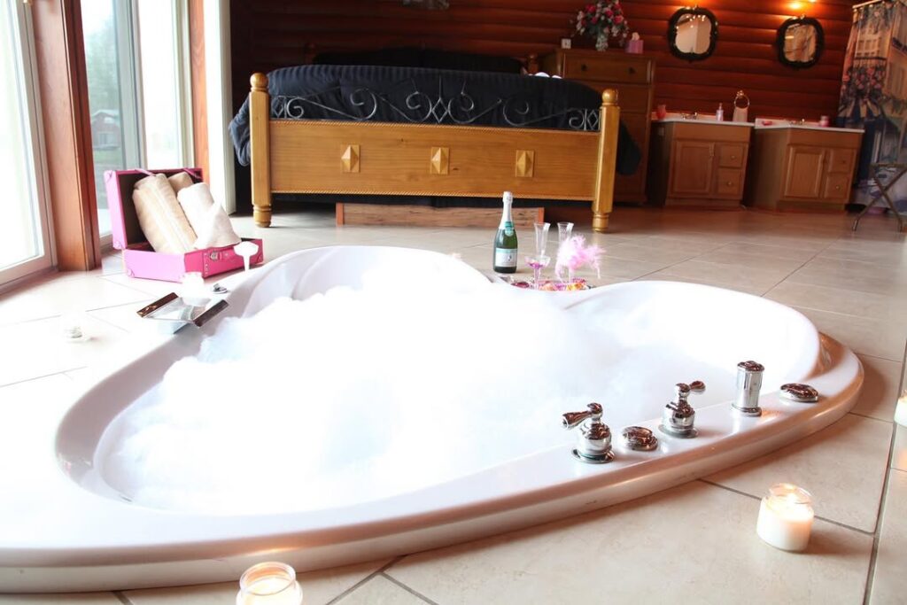 Heart Shaped Winter Cabin Spa