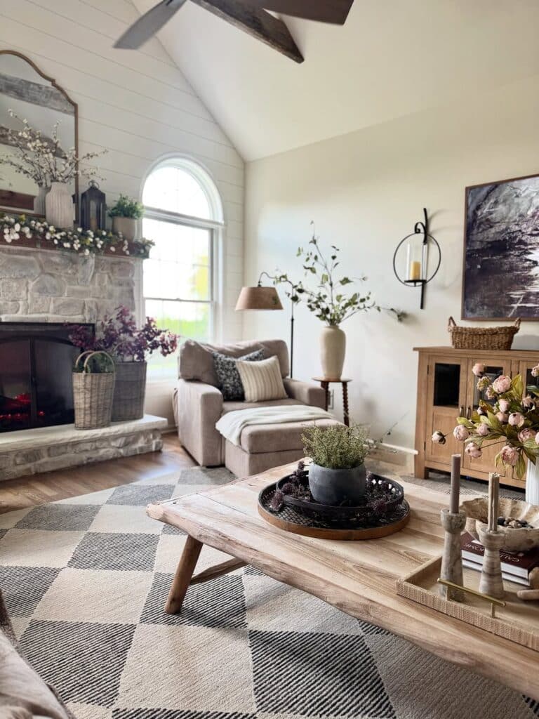 Rustic Coastal Farmhouse Living Room