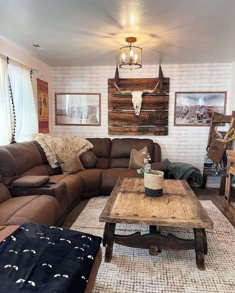 Western Prairie Living Room Weathered Wood