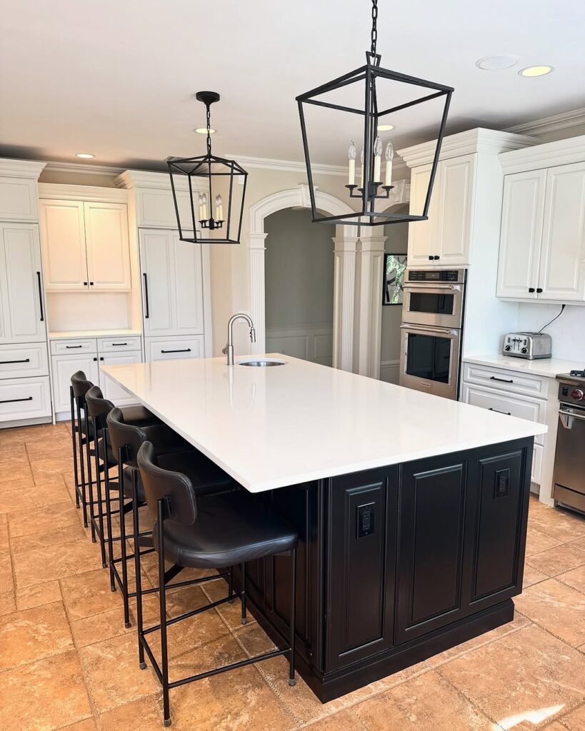 White Cabinets Black Hardware