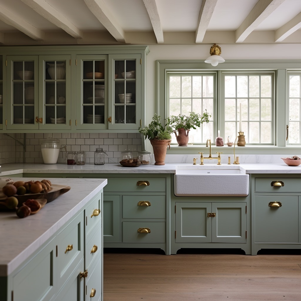 Pastel-Colored Cabinetry