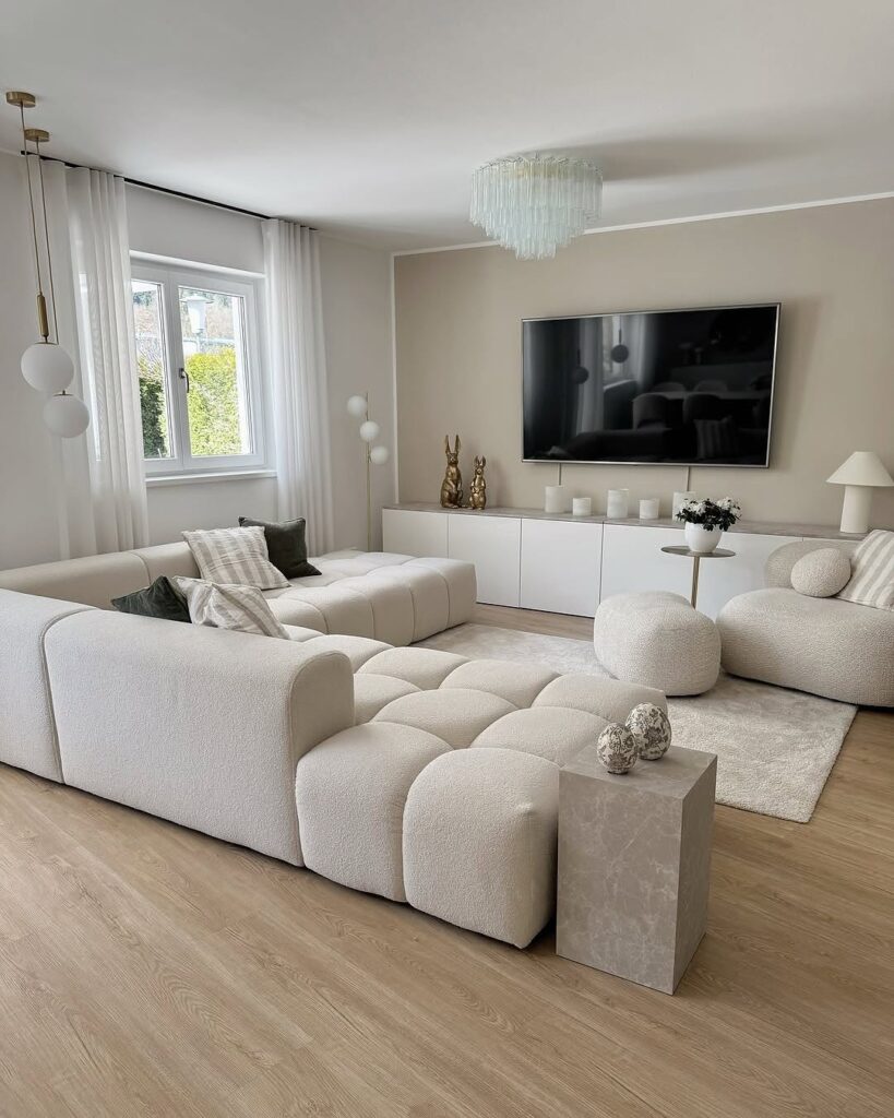 Plush Serene Neutral Modular Seating