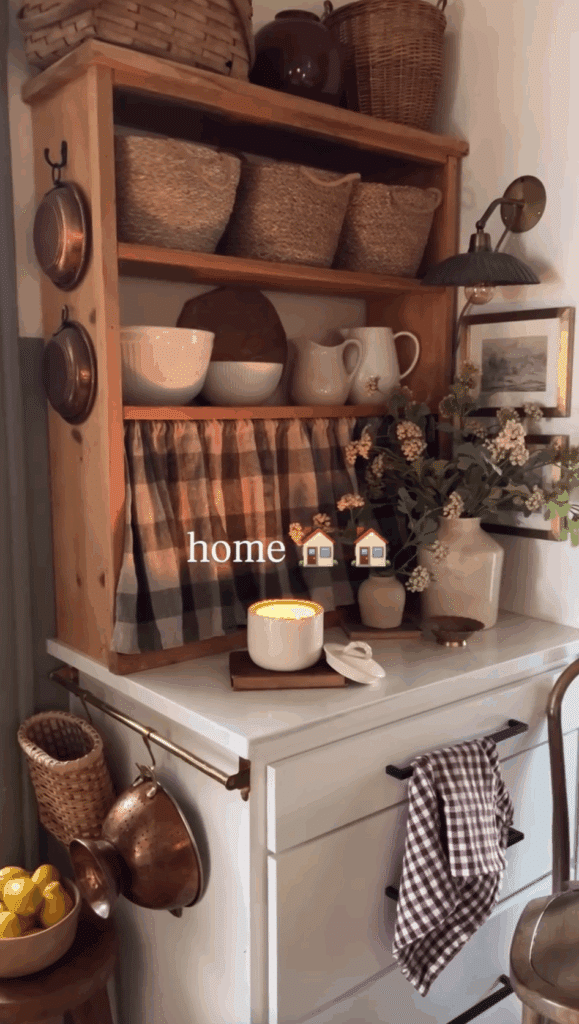 Woven Basket Storage in the Kitchen