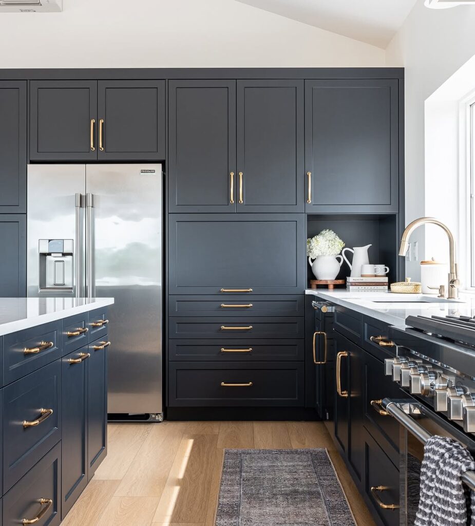 Deep Navy Cabinets