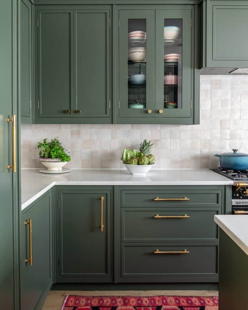 Forest Green Cabinets