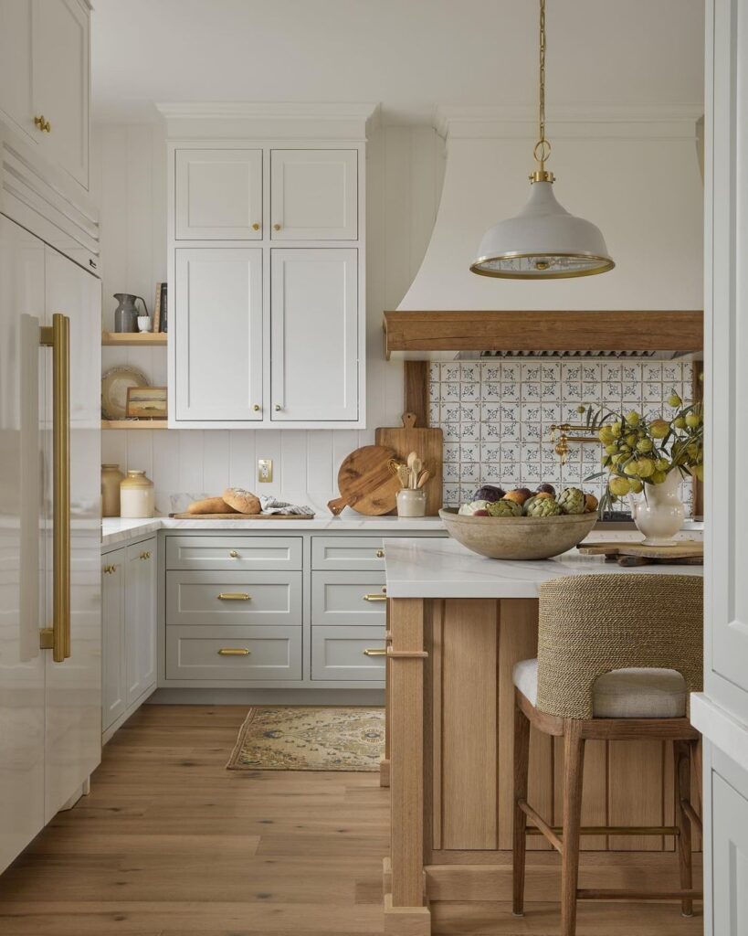 French Country White Wood Kitchen