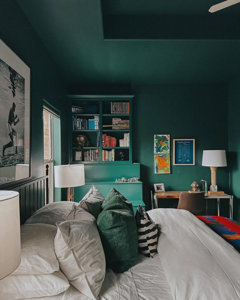 Moody Forest Library Bedroom