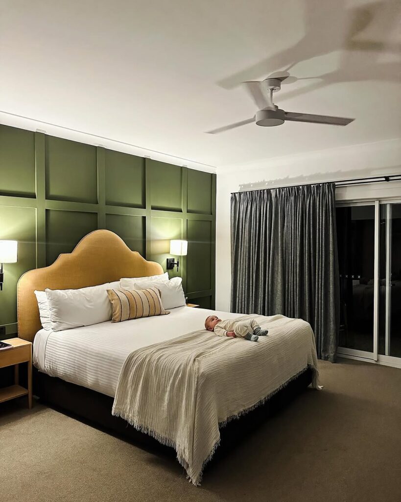 Mustard Velvet and Olive Paneling
