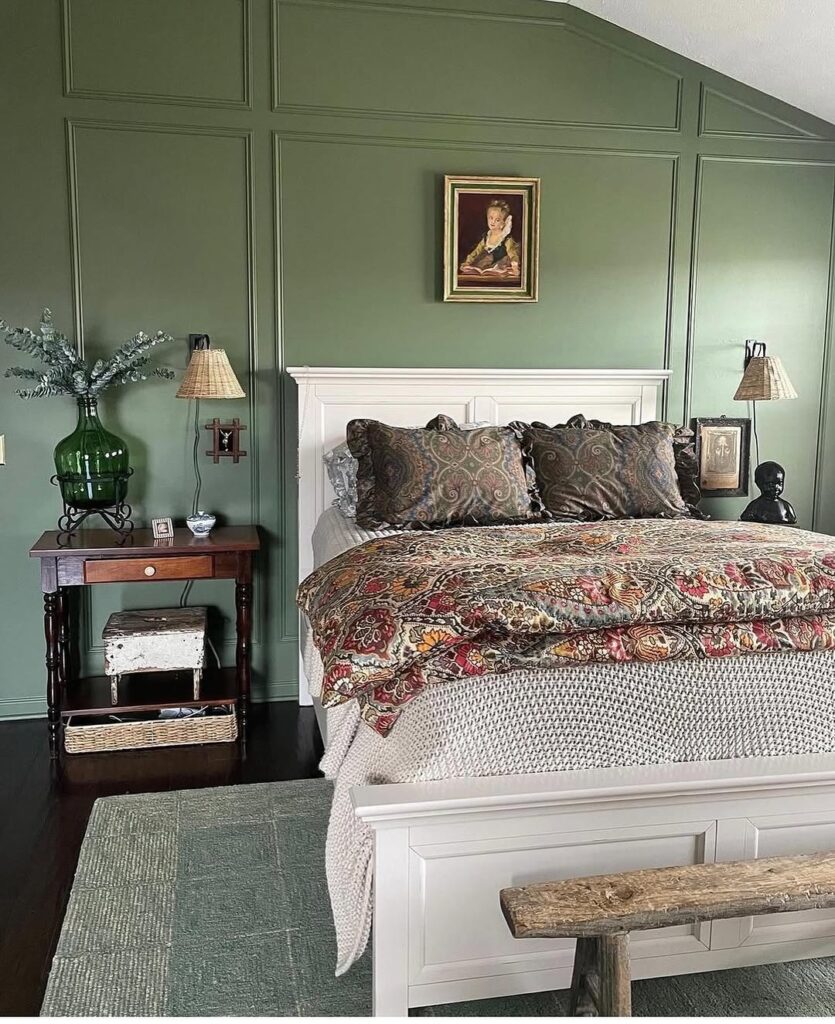 Sage Green Vintage Bedroom