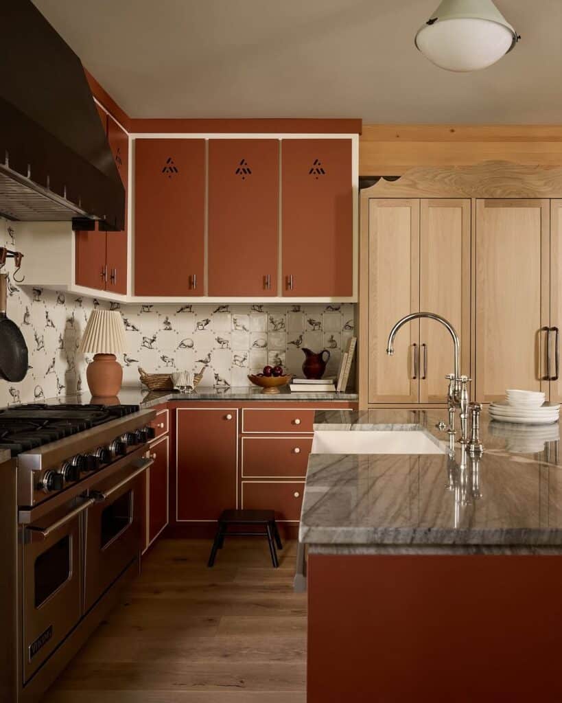 Warm Terracotta Cabinets