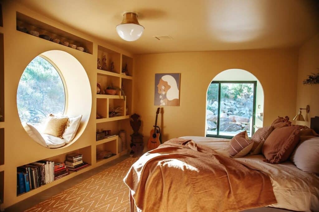 Desert Inspired Bedroom with Reading Nook