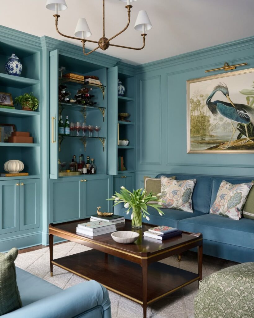 Dusty Teal and Brass Accents