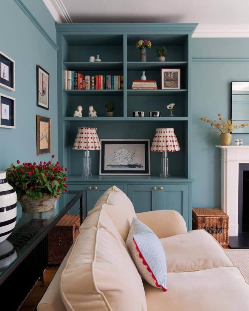 Muted Teal Book Nook