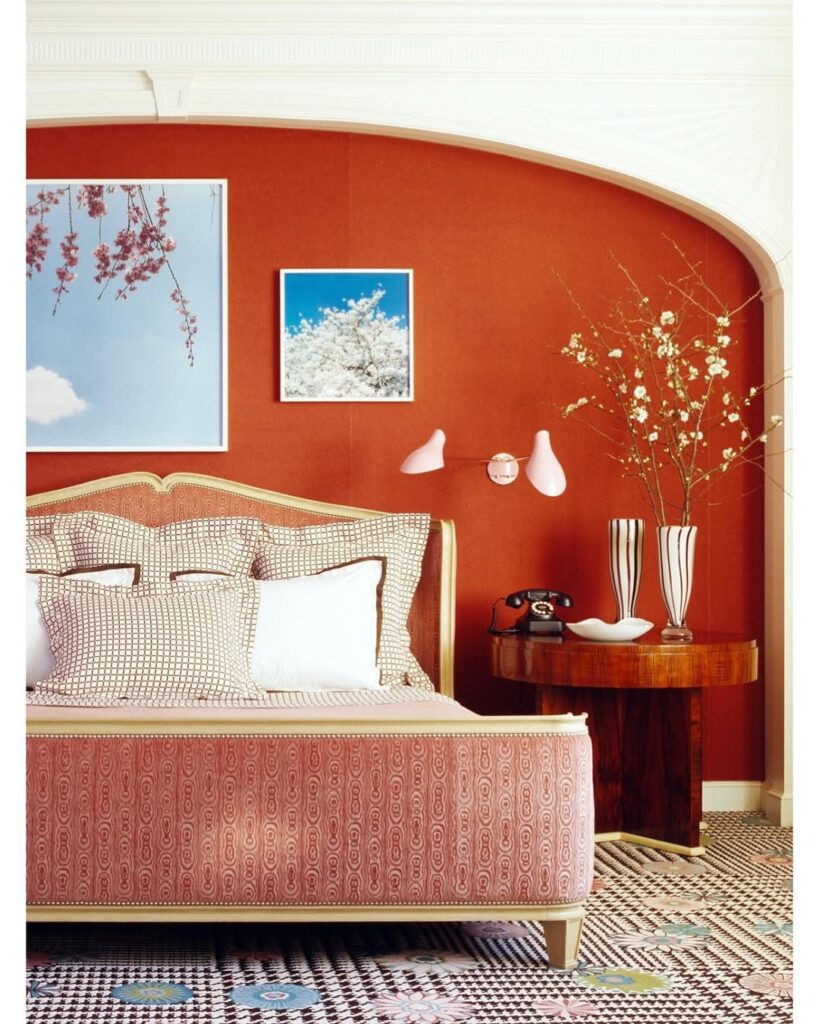 Patterned Terracotta Arch Bedroom