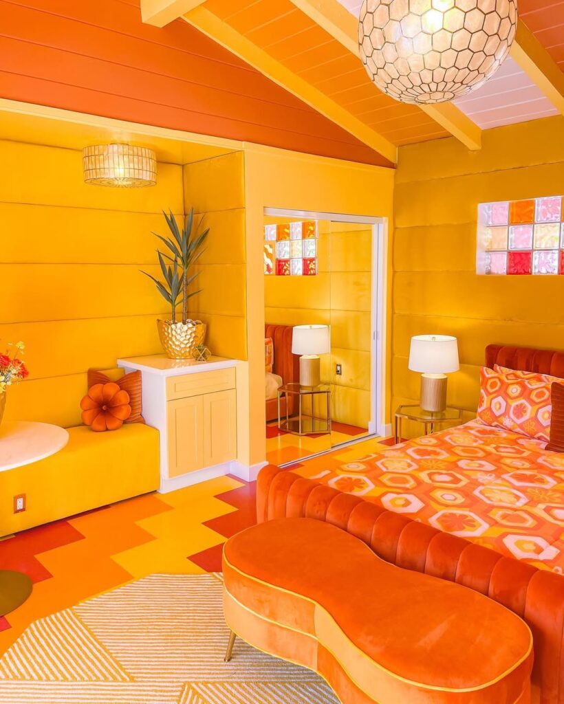 Retro Pop Art Bedroom with 70s Bedding