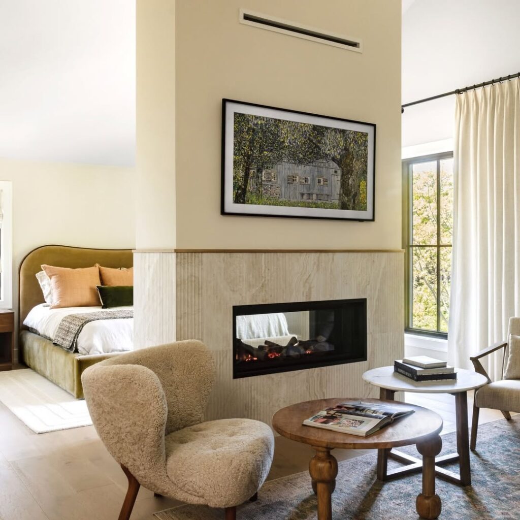 See-Through Bedroom Fireplace