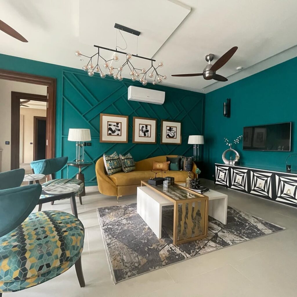 Teal and Golden Mustard