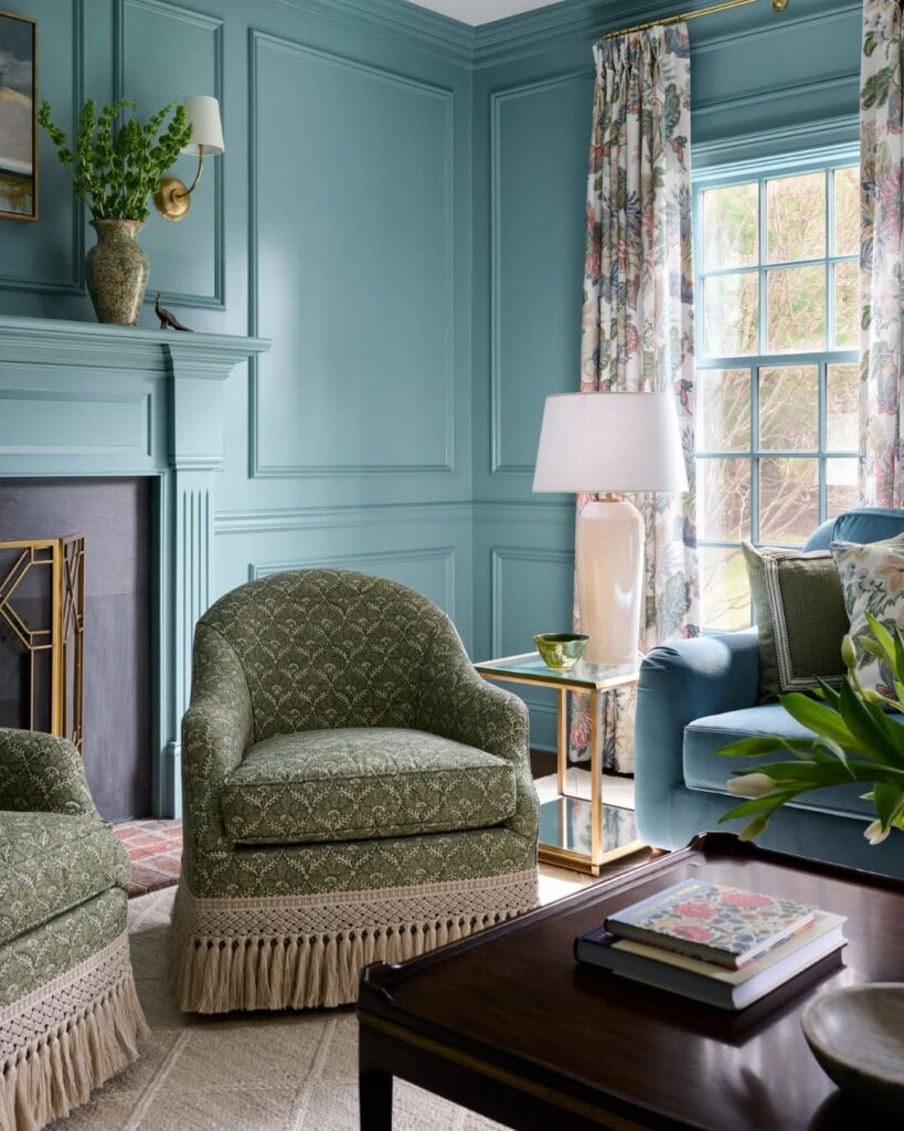 Teal Paneling for Garden Greens