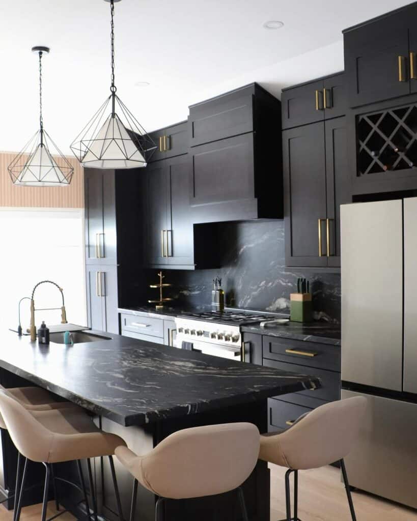 Dark Grey Shaker-Style Cabinetry with Depth