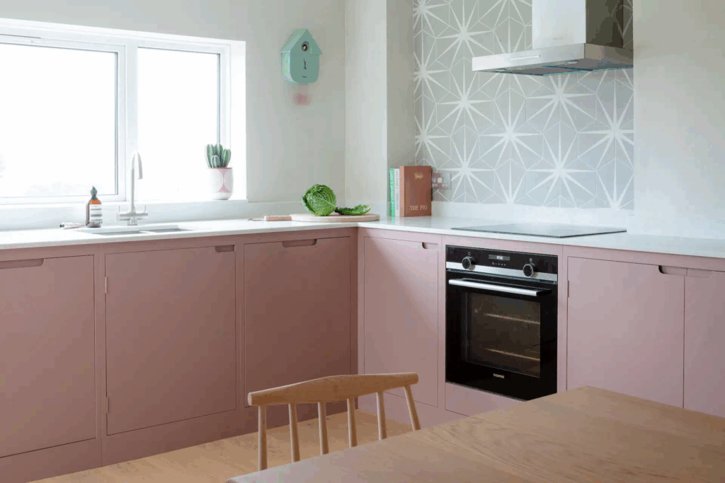 Eco-Conscious Pink Cabinetry