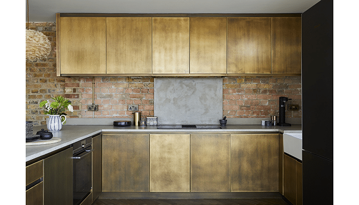 Metallic Cabinet Accents