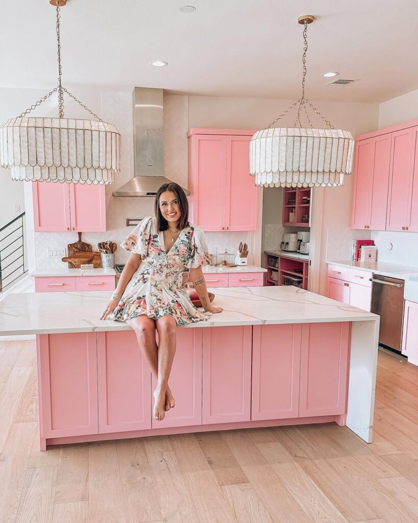 Modern Matte Pink Cabinetry
