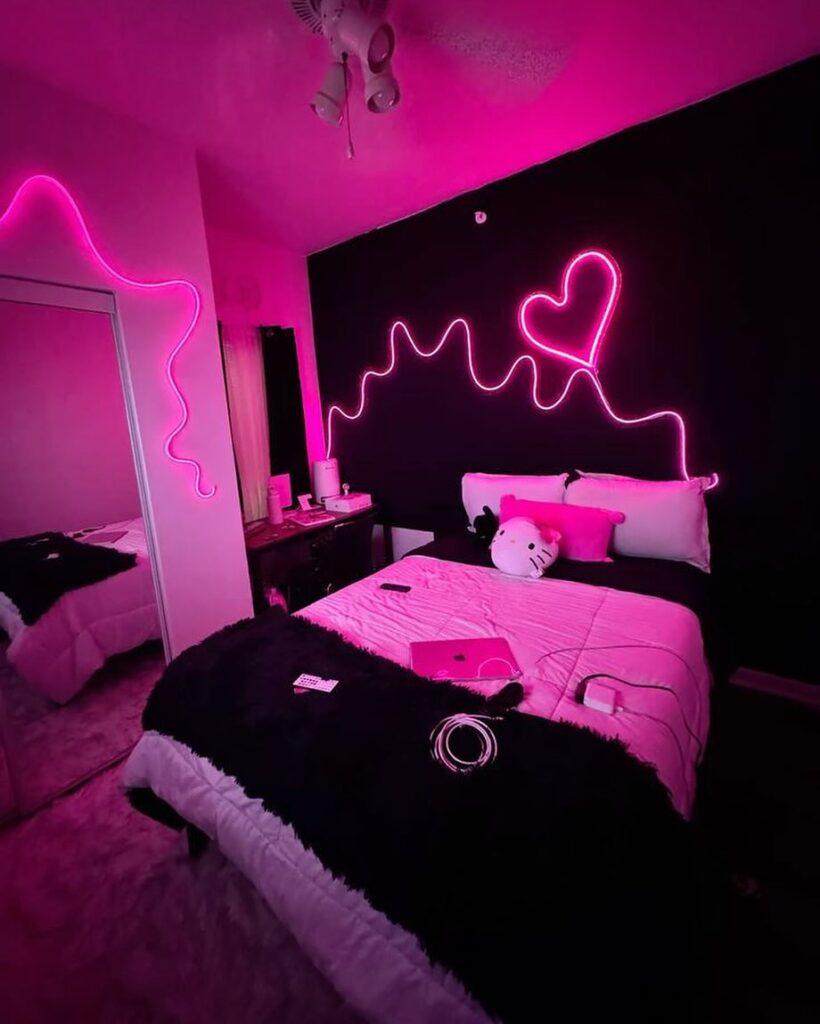 Noir Neon Bedroom