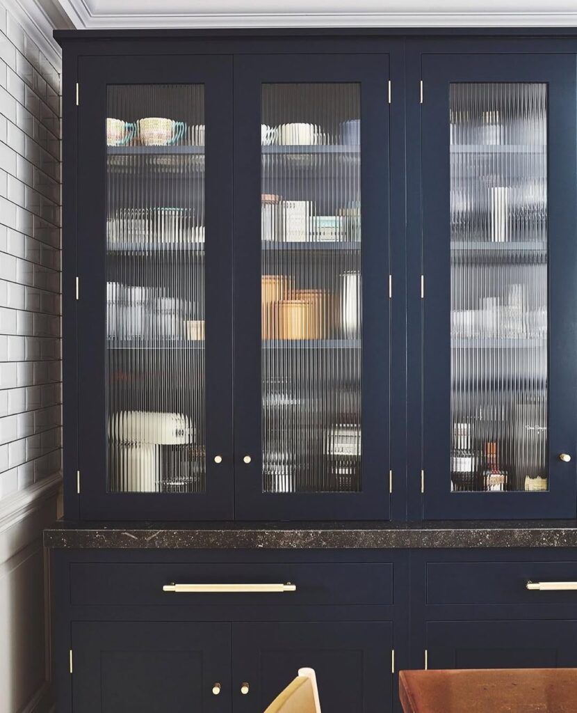 Ridged Glass Cabinet Fronts