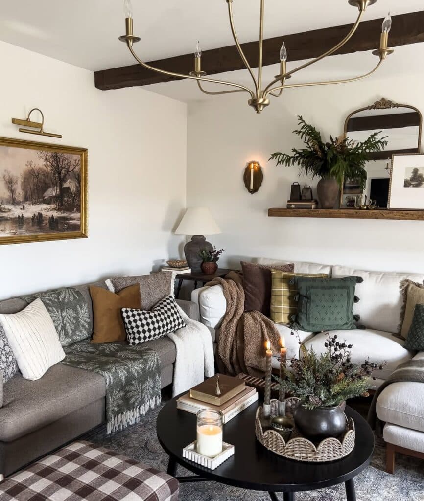 Earthy Layered Texture Cabin Room