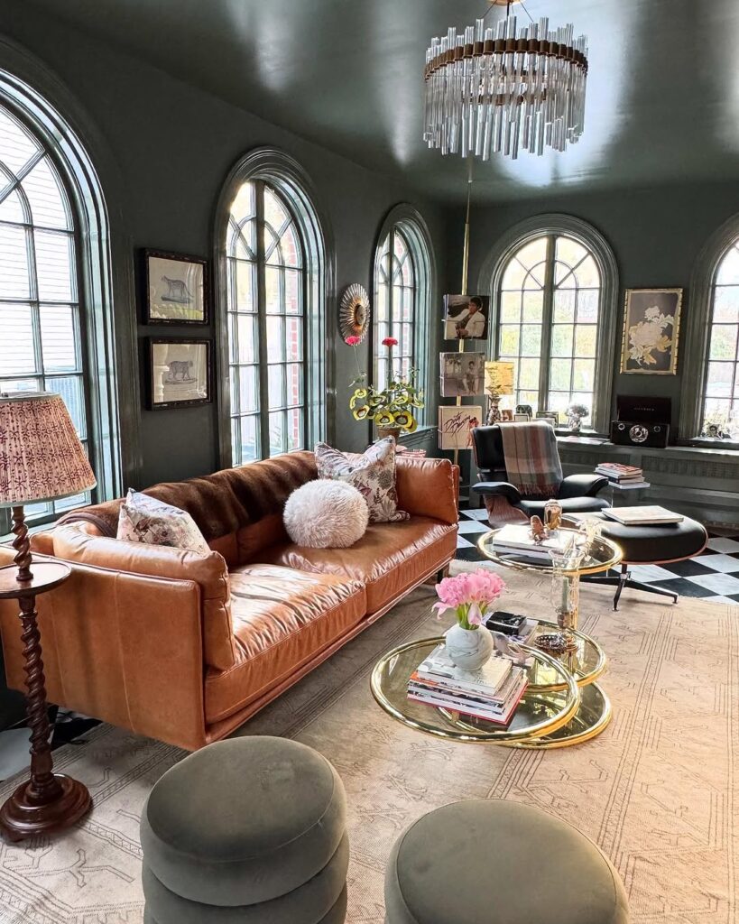 Emerald Arches and Cognac Leather
