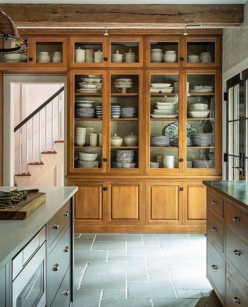Glass Front Wood Cabinets