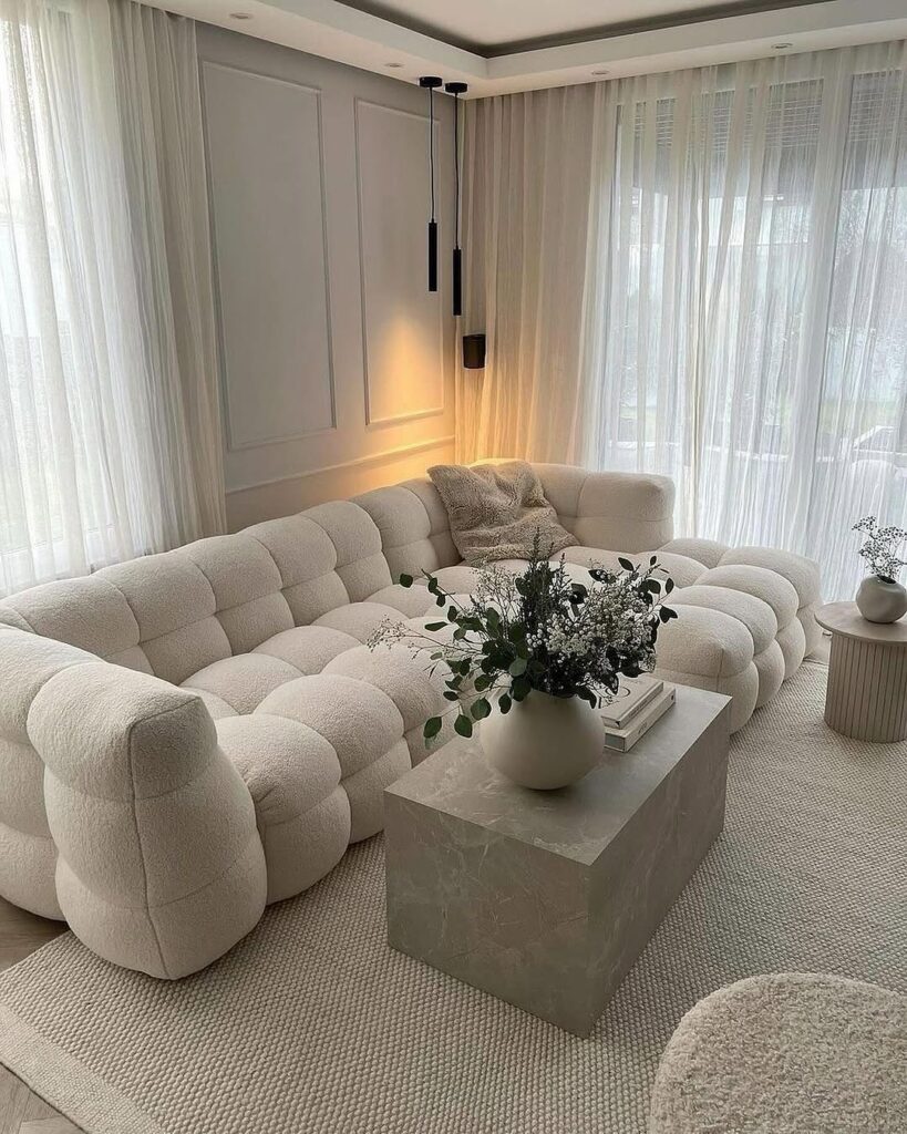 Minimal Beige Plush Layering