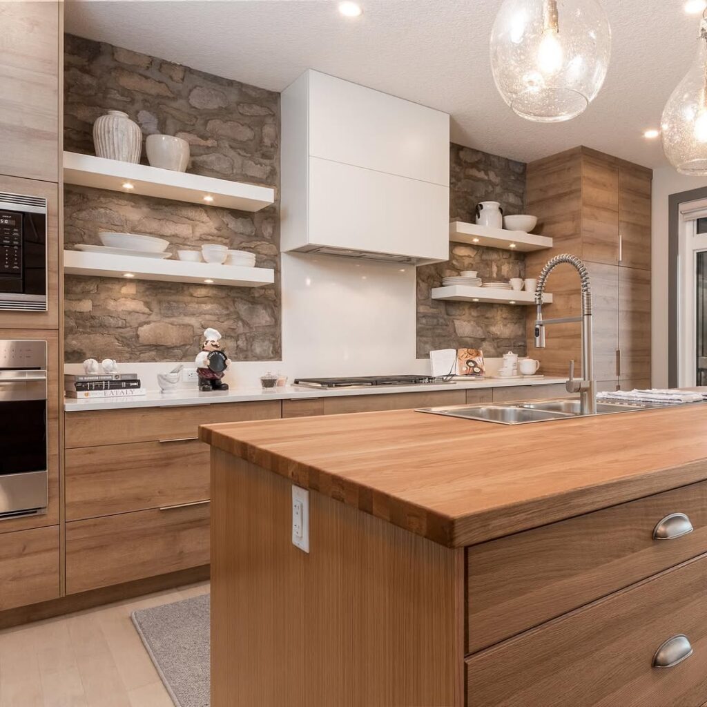 Mixed Material Wood Cabinets