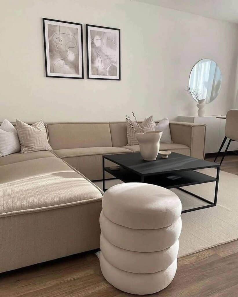 Modern Beige Minimal Lounge