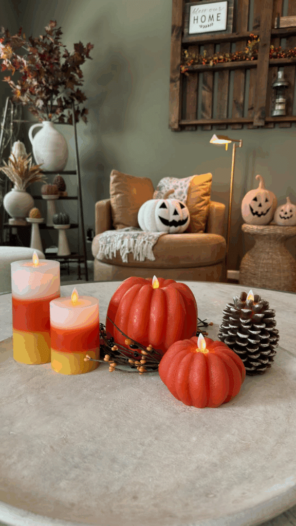 Autumn Candle Display