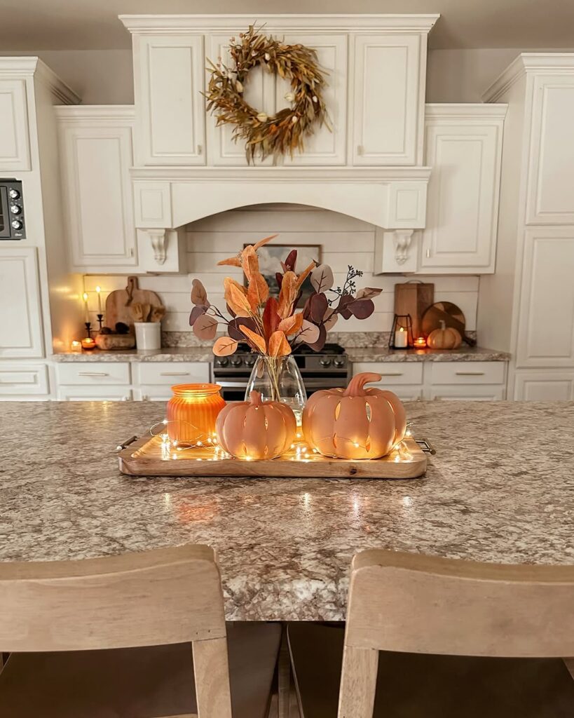 Autumn Leaf Pumpkin Centerpiece