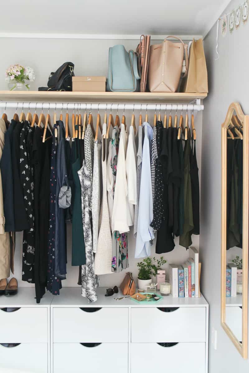 Bedroom open wardrobe