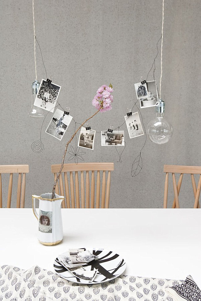 Binder clip photo display