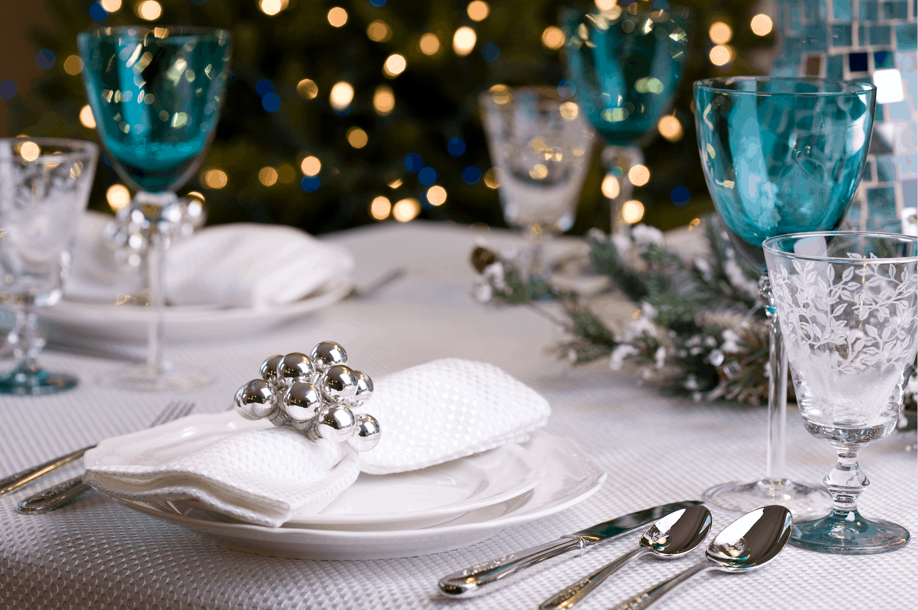 blue christmas decor