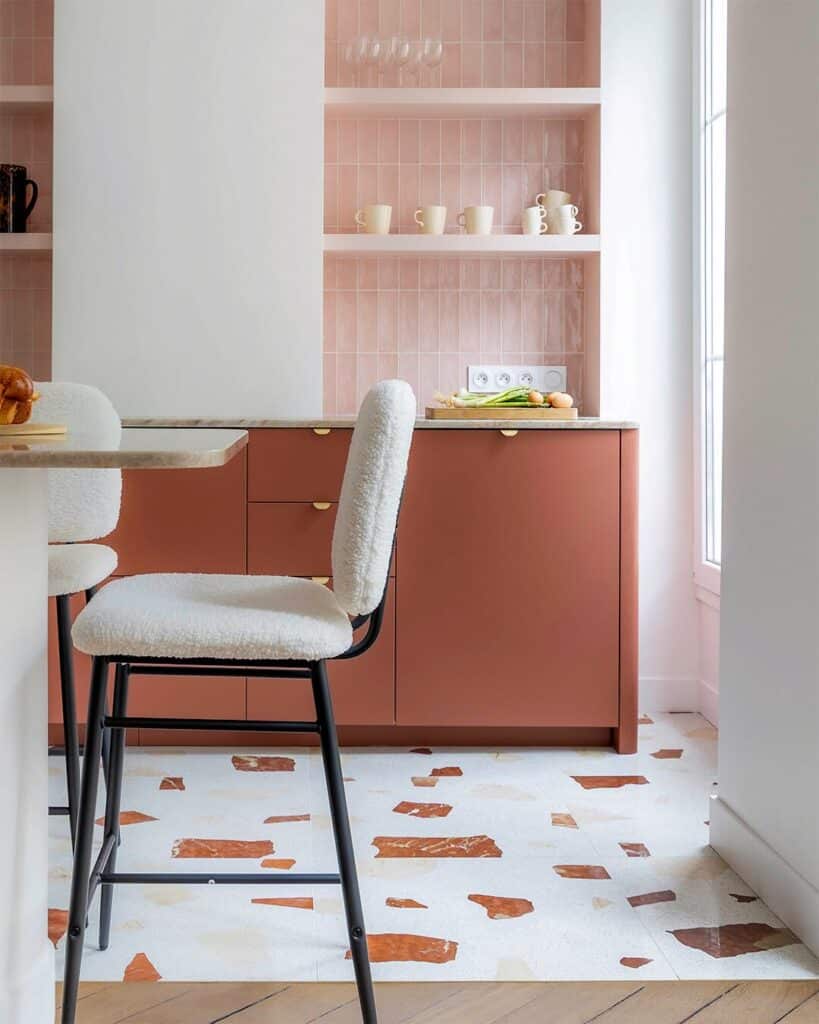Blush and Terracotta Kitchen