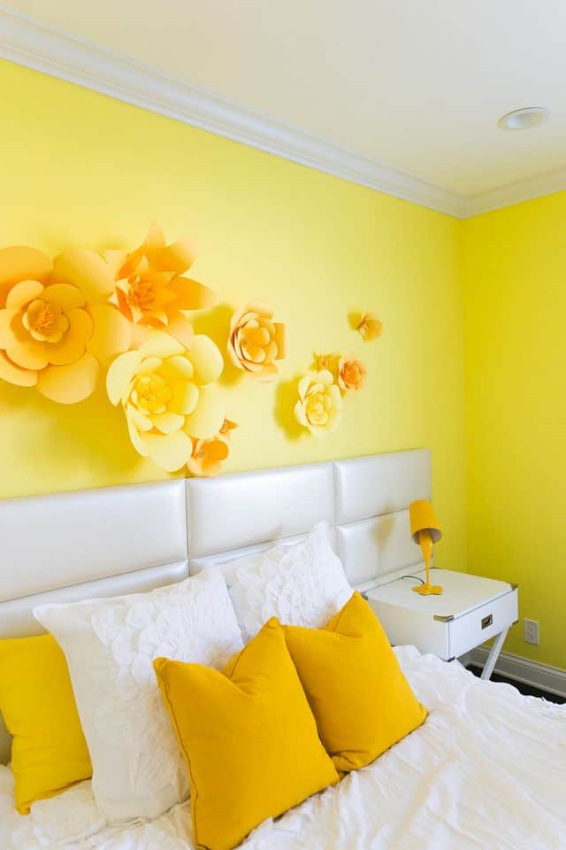 bright yellow teen bedroom
