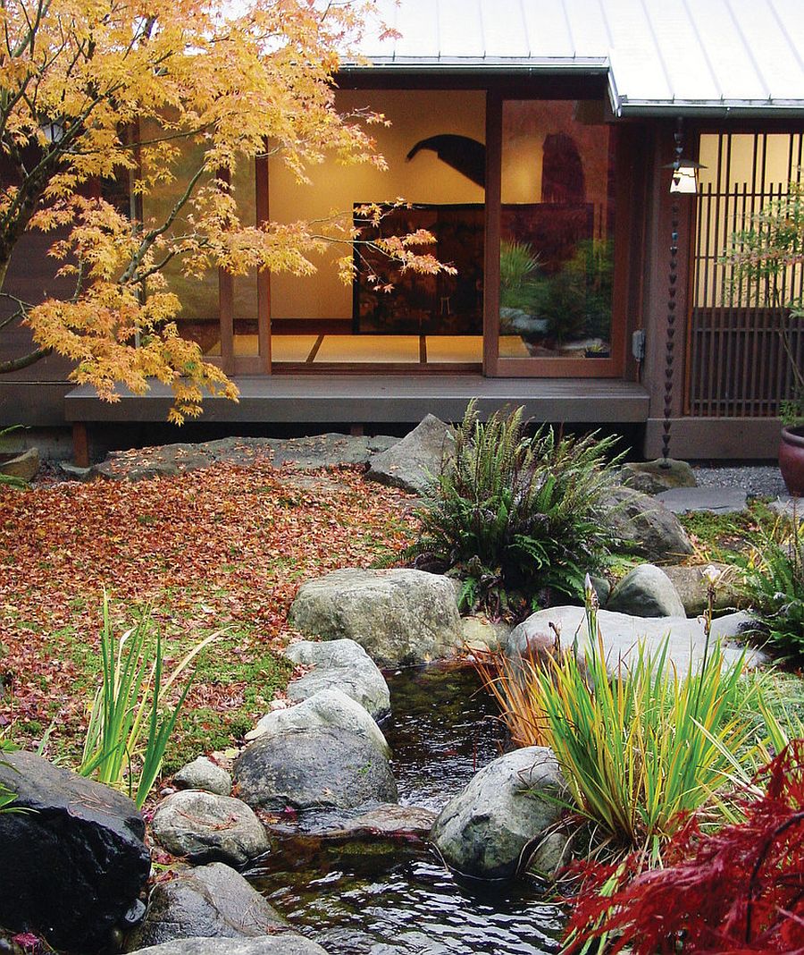 Colorful plants and flora give the Asian garden a delightful visual appeal [Design: Hoshide Wanzer Architects]
