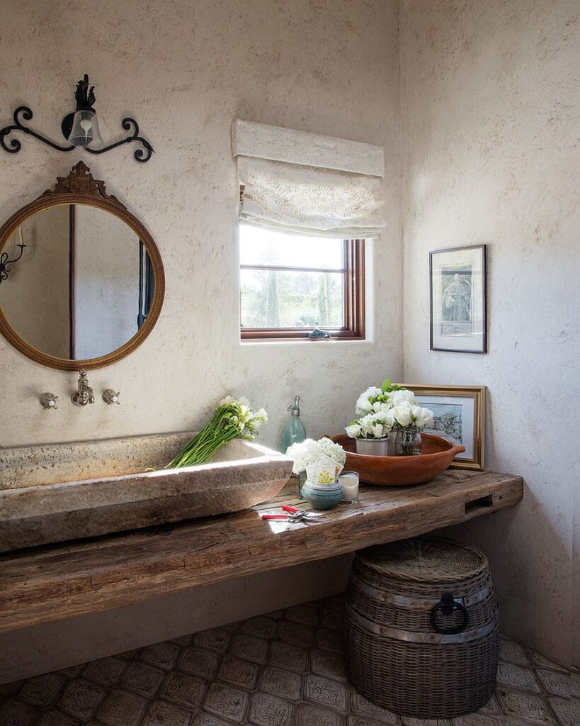 15 Modern Mediterranean Style Powder Room Ideas
